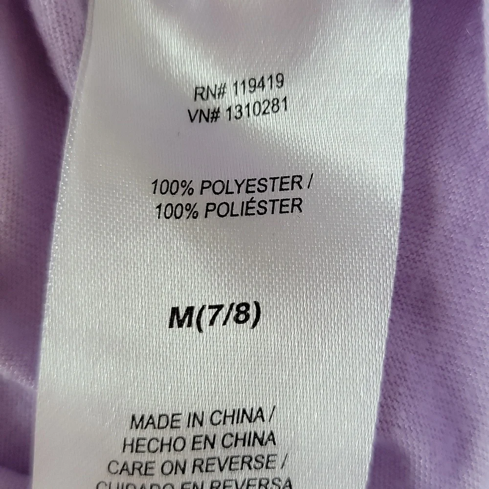 Friends Girls Pajama Top Short Sleeve Purple Pink Graphic Medium 7/8
